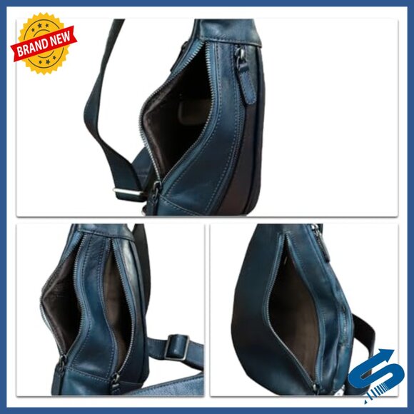 Genuine Leather Crossbody Sling Backpack for Travel Hiking main image 7